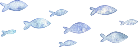 Watercolor illustration. Fish